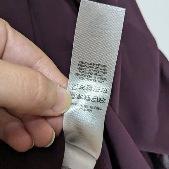 Primark Sheer Button Down Shirt with Pockets Burgundy Size 0 - Picture 4 of 6